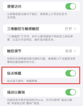 凯里苹果授权维修站分享iPhone轻点无法唤醒怎么办 