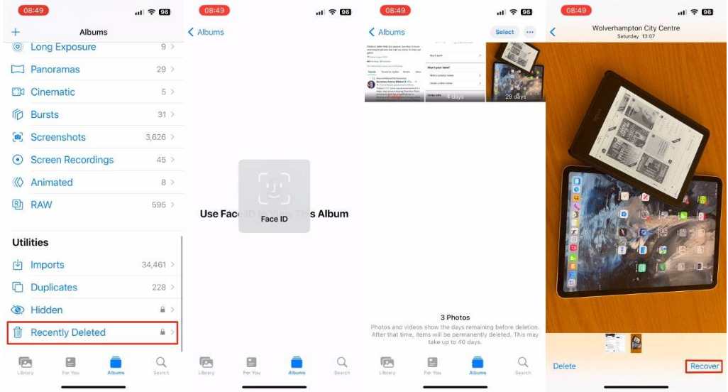 凯里苹果14维修分享 iPhone14 上恢复已删除的照片 
