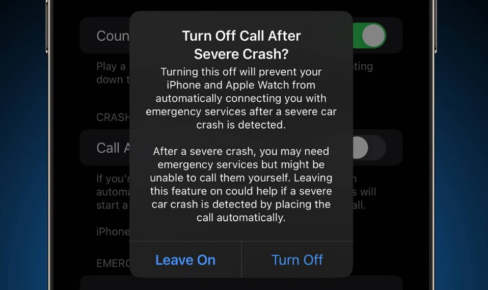凯里苹果14维修分享 iPhone 14 和 Apple Watch 上关闭崩溃检测 